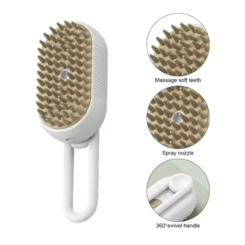 Cat Dog Pet Cleaning Massage Spray Comb, Pet Undercoat Hair Removal Slicker Brush for Dog and Cat Grooming Tool