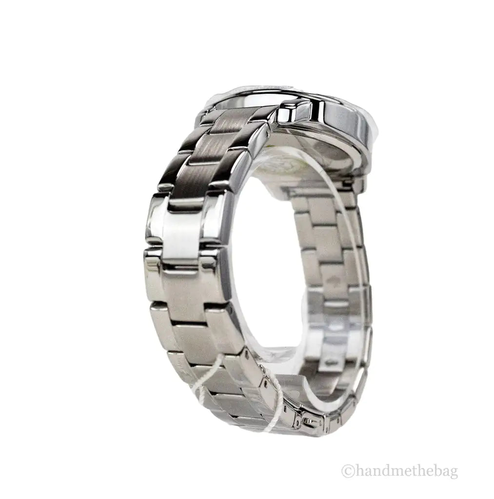 Coach Boyfriend Crystal Bezel Silver Stainless Steel Watch